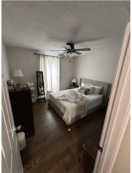 Navy & Rust Guest Room — Before