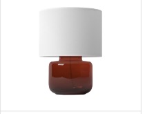 Amber Glass Table Lamp